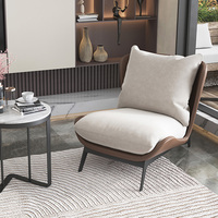 Fauteuil Moderne en Cuir de Luxe Haut de Gamme pour Salon