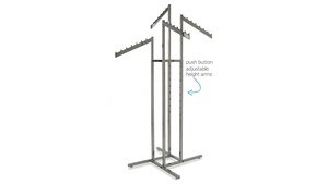 Chrome Mạ Có Thể Điều Chỉnh Chiều Cao Cánh Tay <span class=keywords><strong>4</strong></span> Cách Quần Áo Hiển Thị Giá Kim Loại May Mặc Quần Áo Quần Áo Hiển Thị Giá Cho Quần Áo Cửa Hàng - Product Image 4