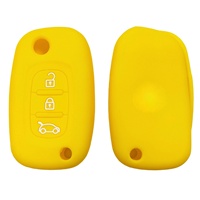 Vente en gros usine – Housse de clé en silicone souple à 3 boutons pour télécommande pliable Renault Clio, Captur, Megane, Dacia Duster, Sandero, Logan