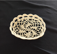 Panier de rangement ovale élégant pour la décoration de la maison, tissé à la main, 11*8*3CM, 100% coton, imperméable, écologique, fait main