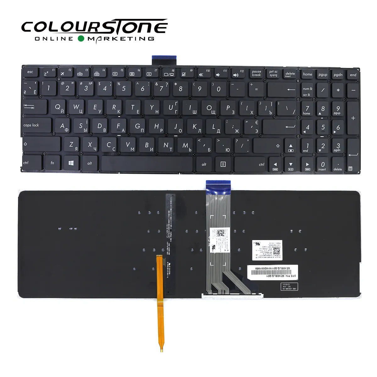 Brand new laptop parts and accessories Russian original laptop keyboard for ASUS K501