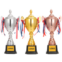 Trophée de récompense personnalisé en métal or et argent, fabriqué par le fabricant, avec technique de moulage et couleur personnalisée