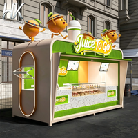 Op maat gemaakt ontwerp moderne milieuvriendelijke duurzame sapkraam buiten drankjes premium fruitsapbar winkel display