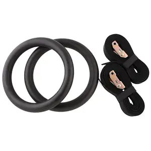 High Quality Home Gym Rings for Fitness Training ABS Cross Gymnastic Equipment with Nylon Strap