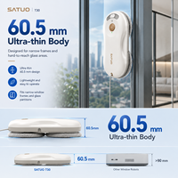Robot de nettoyage de vitres automatique à ultrasons SATUO JSDROBOT T30, silencieux, léger, robot de nettoyage de vitres intelligent pour la maison, le bureau, OEM
