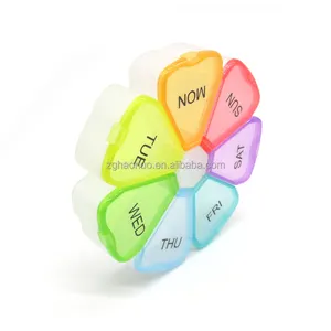 weekly 7 days pill organizer colorful pill box for a week petal-shaped smart pill / medicine box