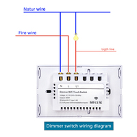 Interrupteur mural intelligent Tuya WiFi Zigbee standard US/AU avec panneau tactile en verre trempé, compatible avec Alexa et Google Home pour le contrôle vocal