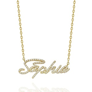 Lateefah personalizzato alla moda da donna 925 ciondolo in <span class=keywords><strong>argento</strong></span> Sterling <span class=keywords><strong>con</strong></span> <span class=keywords><strong>nome</strong></span> personalizzato <span class=keywords><strong>con</strong></span> collana a maglie per feste - Product Image 6