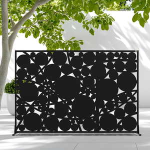 Divisorio Decorativo Moderno in Acciaio Tagliato al <span class=keywords><strong>Laser</strong></span>, Pannelli <span class=keywords><strong>per</strong></span> Schermatura da Giardino in Metallo Verniciato a Polvere - Product Image 2