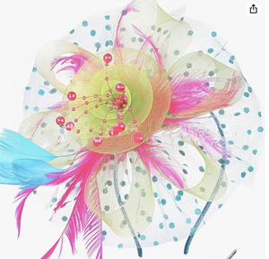 Accessori per capelli da <span class=keywords><strong>sposa</strong></span> per Tea Party <span class=keywords><strong>piume</strong></span> rete velo maglia Fascinator cappelli da donna fasce per capelli - Product Image 2