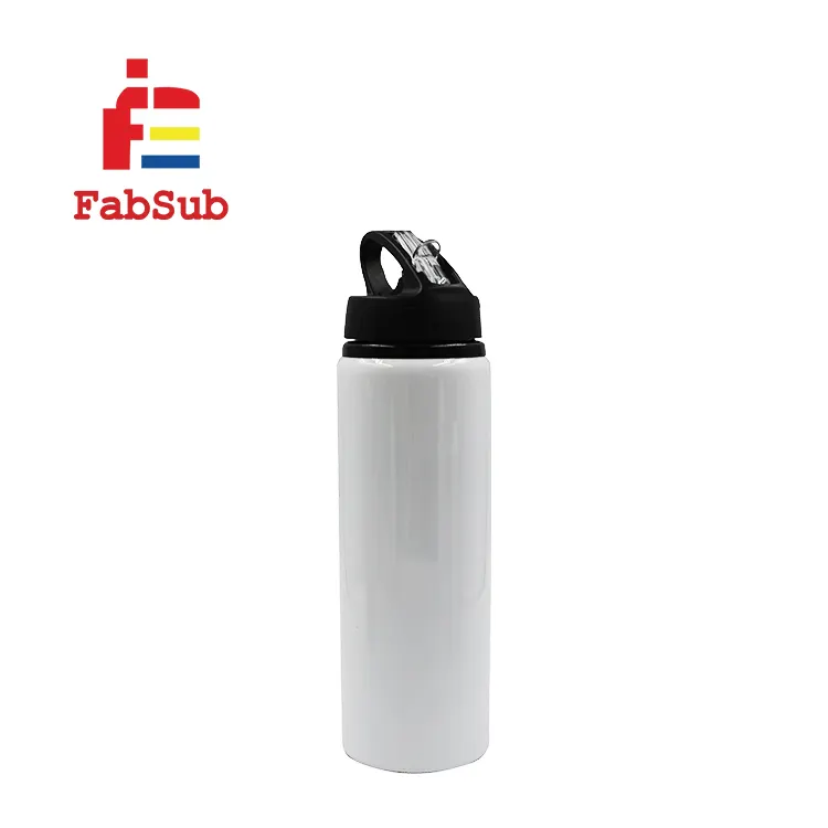 Outdoor Sport travel water bottles blank DIY heat press printing of sublimation aluminum water bottle 600ml with straw