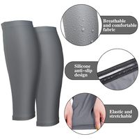 Manchon de compression pour mollets OEM hautement extensible avec bandes antidérapantes en silicone pour femme et homme