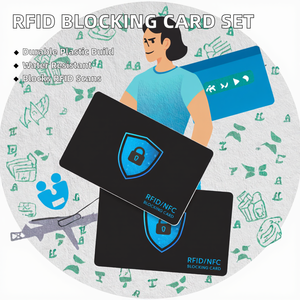 Cartes anti-RFID en plastique de qualité supérieure – Ensemble de protection pour cartes de débit/crédit NFC sans contact et passeports, étanche, pour usage hôtelier - Product Image 4