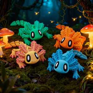 Jouets de <span class=keywords><strong>Salamandre</strong></span> Géante Imprimés en 3D Vashine en PLA, Figurines d'Action Créatives et Amusantes Colorées, Aimant de Réfrigérateur, Souvenir de Zoo, Jouets Animaux pour Enfants - Product Image 2