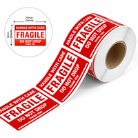 Étiquettes d'avertissement en papier fragile, autocollants adhésifs imperméables avec manipulation à prendre en charge pour les boîtes et emballages d'expédition express