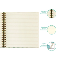 Cahier à spirale Offre Spéciale A4 à grille carrée bimétallique impression couleur feuille d'or cahier cadeau promotionnel Journal de bureau