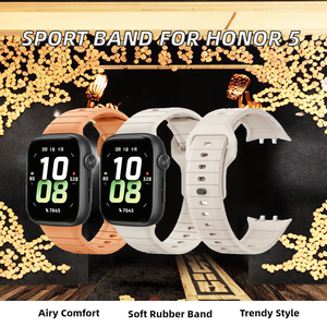 Service de dropshipping personnalisé, bracelet de montre sport en caoutchouc respirant intelligent pour <span class=keywords><strong>Honor</strong></span> Watch5, largeur de bracelet 22 mm, boucle à ardillon, <span class=keywords><strong>6</strong></span> couleurs - Product Image 5