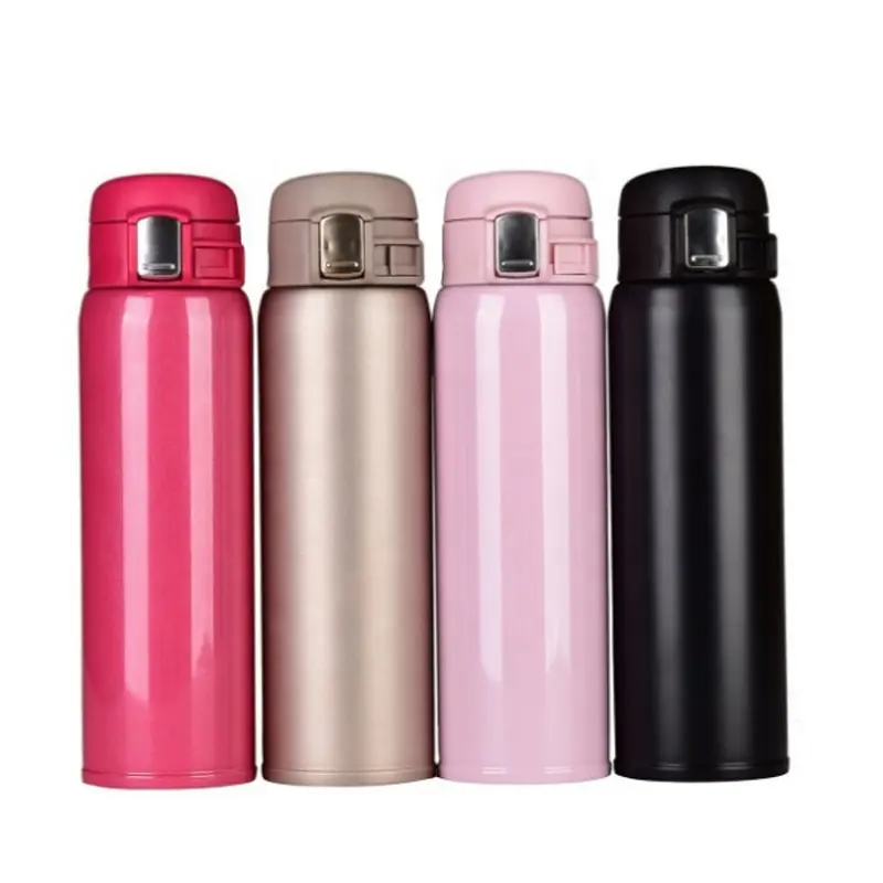 Customize 500ml White Nordic Smart Thermal Water Bottle Stainless Steel Vacuum Flask