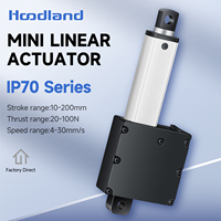 Actionneur linéaire miniature Hoodland 100N, course de 75 mm, DC 12V 24V, engrenage pour appareils électroménagers, armoires