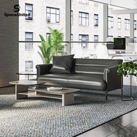 SpaceUnited Preisgünstiges Kommerzielles Sofa Büro Modernes Mikrofaser-Ledersofa Büromöbel