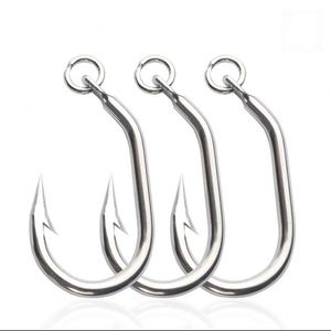 OEM thép không gỉ lớn trò chơi jigging Bait giàn khoan mạnh mẽ uốn cong cong cá ngừ Jig Móc Câu Cá với vòng cho thu hút cá trong nước mặn - Product Image 2