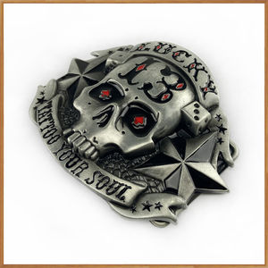 หัวเข็มขัดรูปหัวกะโหลกยอดนิยมสำหรับผู้หญิง พร้อมลูกเต๋าและเลขนำ<span class=keywords><strong>โชค</strong></span> <span class=keywords><strong>13</strong></span> - Product Image 4