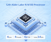 Mini PC Industrial Tel N100 Nano N1321 Alder Lake-N N100 Quad Core DDR4 Barebone I226-V LAN TPM2.0 AGV/AMR Ranura SIM Externa