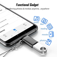 Adaptateur USB-C, USB-C mâle vers USB 3.0 femelle avec porte-clés pour MacBook Pro, iPhone 15 Plus, iPad Pro et plus, Type-C Thunderbolt 3