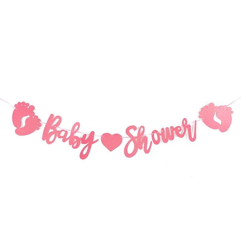 Pancarta Rosa para Baby Shower