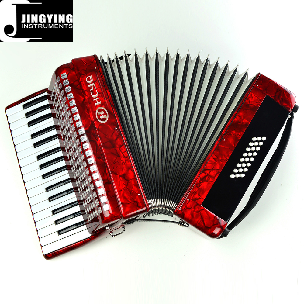 2024 Jingying Music Accordionシリーズ、キーボードスタイル韓国松素材32キー24ベースプロフェッショナルパフォーマンスアコーディオン