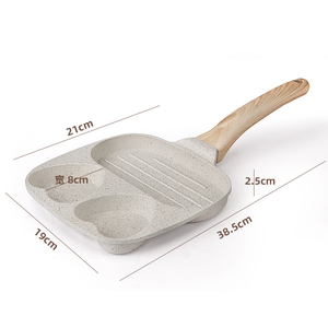 Bán Buôn Cổ Điển 4-Chén Trứng Chiên Nồi Pan Không Dính Ăn Sáng Omelette Bít Tết Bánh Chảo Cho Bếp Gas - Product Image 4