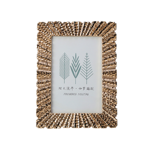Luxury 6 Inch Gold European Style Metal Photo <b>Frame</b> with Antique Finish for Premium Home and Office Tabletop Decoration - Product Image 1