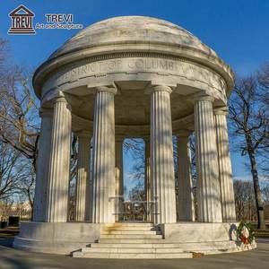 TREVI Luxe Wit Marmeren Herdenkingspaviljoen voor Buiten, Openbaar Monument, Tuinpaviljoen - Product Image 1