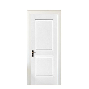 Puerta de chapa de diseño de puerta moldeada HDF, barata, puerta interior precolgada - Product Image 1