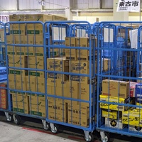 Conteneurs à roulettes de transport logistique robustes et durables avec revêtement en poudre