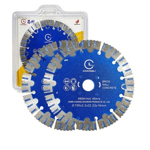 156mm muro di mattoni lama taglio cemento denti segmentato lama sega diamantato per taglio a umido/a secco - Product Image 1
