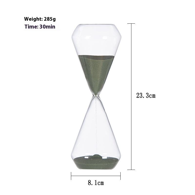 Modern Nordic High Borosilicate Glass Hourglass Ornaments Timer 30 Minutes Home Decoration Hourglass Creative Office Gift