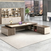 Bureau de direction de luxe, grand bureau moderne et simple pour directeur général, table de travail de bureau