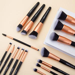 Set de <span class=keywords><strong>Brochas</strong></span> de Maquillaje <span class=keywords><strong>Zoreya</strong></span> para Corrector, Sombra de Ojos, Rubor, Polvo Suelto y Rostro, con Cerdas de Nylon y Mangos Metálicos, Kit de 15 <span class=keywords><strong>Brochas</strong></span> - Product Image 4