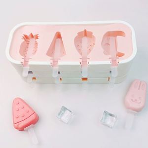 Moule à glace en silicone de qualité alimentaire, design de dessin animé pour enfants, pour la fabrication maison de bâtonnets de glace et de bâtonnets de fromage glacé - Product Image 5