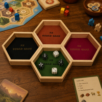 Ensemble de dés hexagonaux en bois, directement de l'usine, pour jeux de table - Parfait pour les amateurs de jeux de société à base de dés
