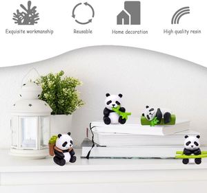 8Pcs Mini Panda Figurines, Solid Resin <b>Bear</b> Statues with Bamboo <b>Cute</b> Cake Toppers & DIY Micro Landscape Decor for Birthday Party - Product Image 4