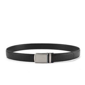 Cinturón <span class=keywords><strong>de</strong></span> Cuero Genuino Italiano para Hombre, Hebilla Automática <span class=keywords><strong>de</strong></span> Aleación, 120 cm, 3.5 cm <span class=keywords><strong>de</strong></span> Ancho, Diseño Sólido, Estilo 5050 - Product Image 5