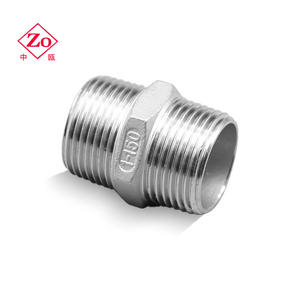 Raccords hexagonaux forgés en acier inoxydable 201/304, tuyaux de plomberie filetés doublement filetés avec filetage interne - Product Image 1