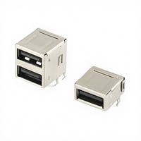 Connecteur USB YourCee AF/monocouche/bicouche, prise à 90 degrés, prise femelle à double port, couverture complète, montage sur panneau USB-A