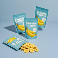 Pochette debout personnalisée avec impression Emballage en plastique pour croustilles conception emballage de croustilles sac pour croustilles alimentaires banane noix de coco