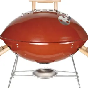Promotion Oval Shape Delicacy BBQ Holzkohle grill im Freien mit Bakelit griffen