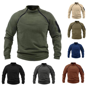 2025 collo alto felpa da <span class=keywords><strong>uomo</strong></span> autunno e inverno caldo popolare tinta unita Outdoor <span class=keywords><strong>abbigliamento</strong></span> da <span class=keywords><strong>uomo</strong></span> modello caldo - Product Image 2