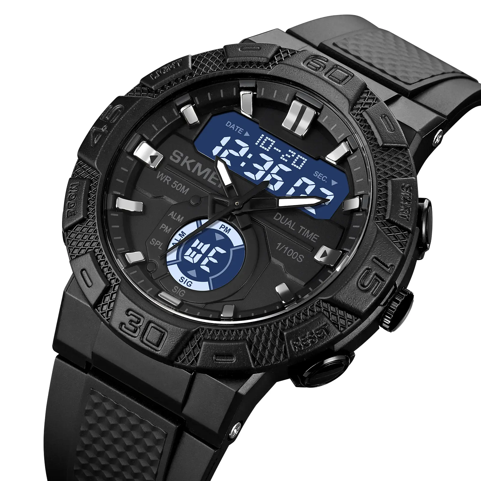 skmei 1881 Dual Time Men's Digital Watch LED Luminous Waterproof Clock Men's Watch Wrist Quartz Luxury Watch