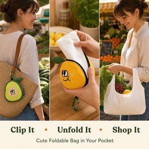 Bolsas de Compras Reutilizables Ecológicas de Oxford, Fabricadas en Vietnam, con Logotipo Personalizado Impreso, Plegables con Diseño de Dibujos Animados - Product Image 4
